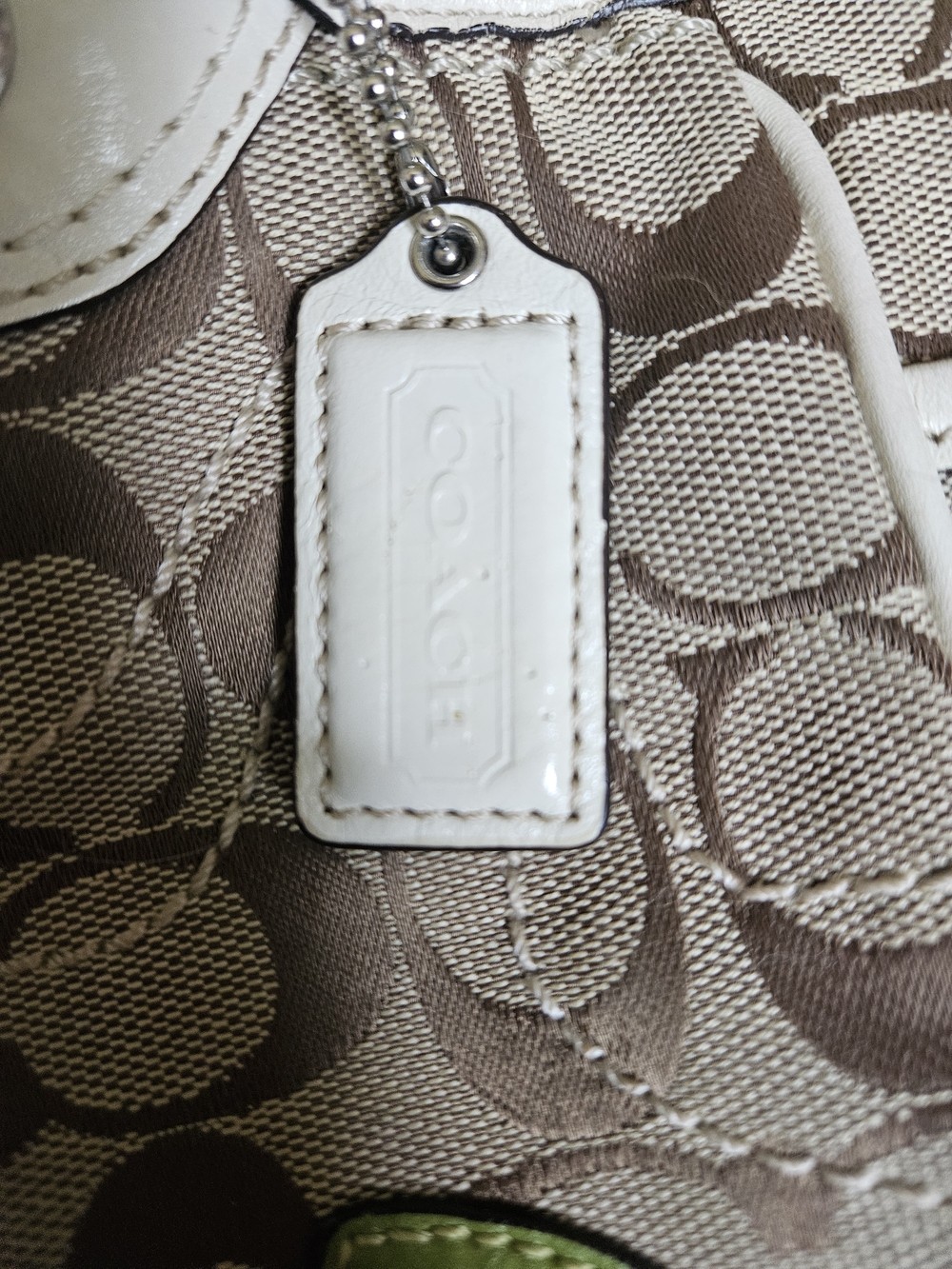 RARE Coach Bleecker POPPY Daisy Tote Purse  Khaki/White Daisy RARE Y2K - Picture 6 of 9